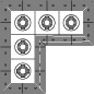 Five Light L Pattern Graphic