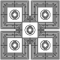 Five Light X Pattern Graphic